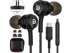USB Type C Headphones for Galaxy S21 S20 FE S22 Ultra Wired Earbuds Magnetic Earphones with Microphone In-Ear Noise Canceling Stereo Earphone for iPad Pro Samsung Note 20 OnePlus 9 8T Pixel 6