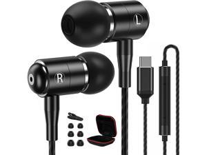 USB C Headphones for Samsung S21 Ultra APETOO HiFi Stereo Type C Earbuds  Carrying Case Noise Cancelling USB C Earphones with Mic for Galaxy S20 FE S21 S20 Note 10 Plus Pixel 5 4 3 XL OnePlus 9 Pro