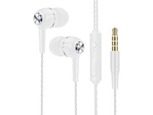 in Ear Headphones QUNANEN 3.5mm Super Bass Stereo in-Ear Earphone Headphone Headset for Phone Sport Earbuds Wired Noise isolating Stereo Headphones Comfort-Fit for Running Workout Gym Black 
