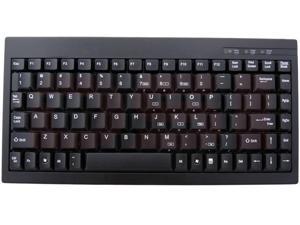 ACK595 88 Key Mini Keyboard - PS2 Interface, Black by Solidtek