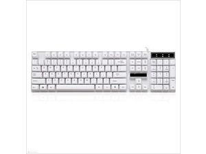 XUYUHUA-US Wired Colorful Backlight Proficient Feel Suspension Keyboard + Ophthalmic Mouse Kit for Laptop (Color : White)