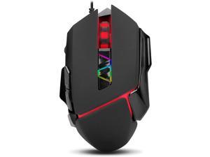 Samurai 7200 DPI Ergonomic USB Wired Gaming Mouse with 5G Optical Sensor - Works with Mac or PC Laptops and Computers