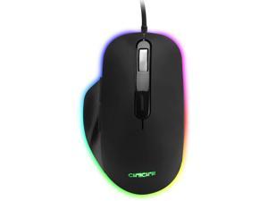 Gaming Mouse Wired 6 Programmable Buttons 7 Mode RGB Backlit 200-7200 DPI Adjustable High-Performance Gaming Mouse PC Laptop Mac Computer Gaming Mice Black