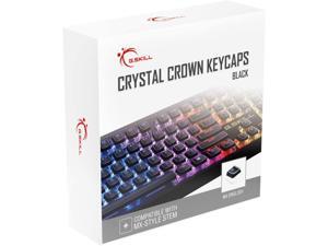 G.SKILL Crystal Crown Keycaps - Keycap Set with Transparent Layer for Mechanical Keyboards Full 104 Key Standard ANSI 104 English (US) Layout - Black