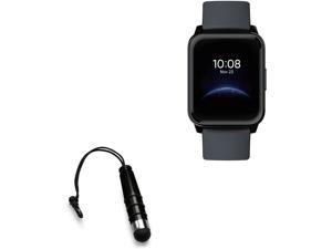 Stylus Pen for Realme Watch 2 (Stylus Pen by BoxWave) - Mini Capacitive Stylus, Small Rubber Tip Capacitive Stylus Pen for Realme Watch 2 - Jet Black