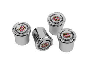 Cadillac Stem Air Caps Pack of 4 Silver ABS Plastic Cadillac Stem Air Caps Pack of 4 Silver ABS Plastic