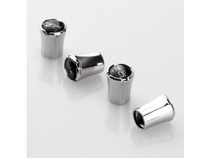 OZ Tire valve caps Pack of 4 Silver ABS Plastic OZ Tire valve caps Pack of 4 Silver ABS Plastic