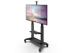 Kanto MTMA100PL Height Adjustable Mobile TV Stand with Adjustable Shelf for 60-inch to 100-inch TVs