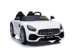 Aosom Licensed Kids Ride-On Car 12V with Remote Control, Suspension Wheel, Adjustable Speed, White Aosom Licensed Kids Ride-On Car 12V with Remote Control, Suspension Wheel, Adjustable Speed, White