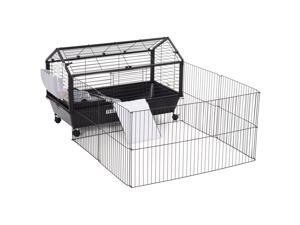 Metal Rabbit Cage Small Animal Shed with Main House Foldable Large Run W/ wheels Metal Rabbit Cage Small Animal Shed with Main House Foldable Large Run W/ wheels