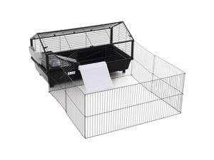 Metal Rabbit Cage Small Animal Shed with Main House Foldable Large Run W/ wheels Metal Rabbit Cage Small Animal Shed with Main House Foldable Large Run W/ wheels