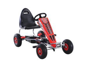 Aosom Pedal Go Kart Children Ride on Car Racing Style with Adjustable Seat, Rubber Wheels, Handbrake, Clutch Aosom Pedal Go Kart Children Ride on Car Racing Style with Adjustable Seat, Rubber Wheels, Handbrake, Clutch