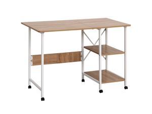 HOMCOM Foldable Computer Desk Multi-use Laptop Desk Writing Table, Portable Space Saving Compact Desk Folding Stroage Table