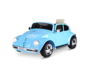 Aosom Licensed Volkswagen Beetle Electric Kids Ride-On Car 6V Battery Powered Toy with Remote Control Music Horn Lights MP3 for 3-6 Years Old Blue Aosom Licensed Volkswagen Beetle Electric Kids Ride-On Car 6V Battery Powered Toy with Remote Control Music Horn Lights MP3 for 3-6 Years Old Blue