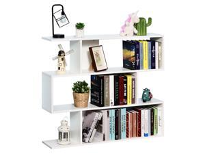 Versle 3-tier Multi-Shelf Bookshelf Wood Stand Bookcase Storage Display Versle 3-tier Multi-Shelf Bookshelf Wood Stand Bookcase Storage Display