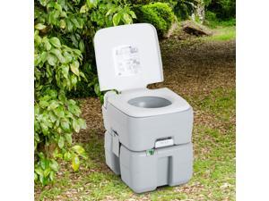 kleankin Outdoor Portable Travel Toilet Flushable Tank with Level Indicator 3 Way Pistol for Camping Boating Roadtripping 5.3 Gallon (20L) kleankin Outdoor Portable Travel Toilet Flushable Tank with Level Indicator 3 Way Pistol for Camping Boating Roadtripping 5.3 Gallon (20L)