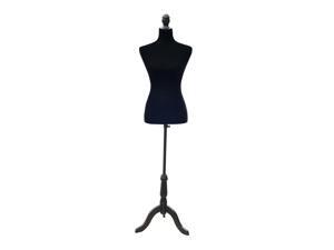 HOMCOM Female Mannequin Dress Form Torso Stand Display w/Base (Black) HOMCOM Female Mannequin Dress Form Torso Stand Display w/Base (Black)