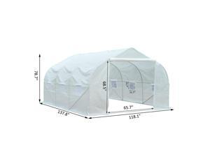 Outsunny 11.5’x10’x7’ Portable Walk-In Greenhouse Garden Plant Growing House White Outsunny 11.5’x10’x7’ Portable Walk-In Greenhouse Garden Plant Growing House White