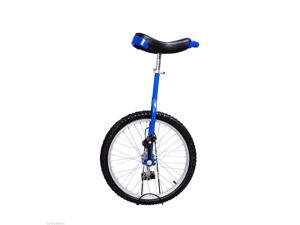 Soozier 20 Inch Unicycle Wheel Free Stand Chrome Uni-bicycle Cycling Exercise Blue Soozier 20 Inch Unicycle Wheel Free Stand Chrome Uni-bicycle Cycling Exercise Blue