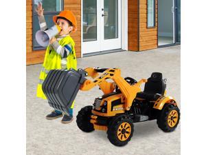 Aosom 6V Kids Electric Ride on Toy Excavator Construction Trunk Aosom 6V Kids Electric Ride on Toy Excavator Construction Trunk