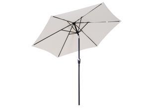 9ft Po Umbrella Round Market Umbrella Tilt Canopy 6 Ribs w/ Crank Handle 9ft Po Umbrella Round Market Umbrella Tilt Canopy 6 Ribs w/ Crank Handle