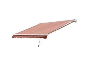Outsunny 10’x8’ Manual Retractable Patio Awning Water-Resistant Sun Shade Outdoor Deck Window Door Canopy Shelter Aluminum Frame Coffee Outsunny 10’x8’ Manual Retractable Patio Awning Water-Resistant Sun Shade Outdoor Deck Window Door Canopy Shelter Aluminum Frame Coffee