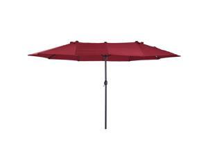 Outdoor Twin Po Umbrella Sun Shelter with Crank Double-Sided Outdoor Twin Po Umbrella Sun Shelter with Crank Double-Sided
