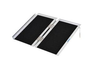 HOMCOM Foldable Portable Wheelchair Ramp Easy Access Carrier Ramp (2ft) HOMCOM Foldable Portable Wheelchair Ramp Easy Access Carrier Ramp (2ft)
