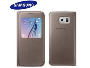 Samsung OEM Galaxy S6 S View Cover Gold Samsung OEM Galaxy S6 S View Cover Gold