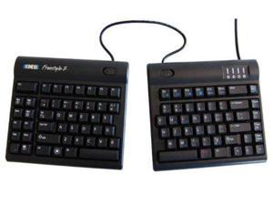 Kinesis Freestyle2 Keyboard for PC, French Canadian Tri-Color Bilingual Legendin