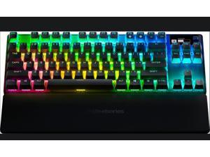 SteelSeries - Apex Pro 2023 TKL Wireless Mechanical OmniPoint Adjustable Actuation Switch Gaming Keyboard with RGB Backlighting - Black