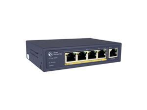 Amer Networks | 5-Port 10/100 Unmanaged Desktop Switch with 4 x 10/100 PoE 802.3af