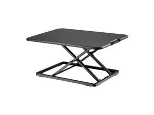 Amer Mounts EZUP2619 | Ultra-Slim Height Adjustable Sit/Stand Workstation Desk | Black 26.4" Wide Tabletop  | 1.8" Low-Profile Design