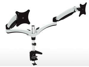 Dual Articulating Monitor Mount. Clamp Base. Supports 15 to 28" monitors.