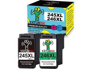 YATUNINK Remanufactured Ink Cartridge Replacement for Canon PG245XL CL246XL 245 and 246 XL PG243 CL244 Ink Cartridge for Canon TR4520 MG2522 MG2920 MG2922 TS3122 MX490 MX492 Printer Ink 2 Pack