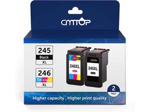 CMTOP Compatible Ink Cartridge Replacement for Canon Ink Cartridges 245 and 246 for Canon PIXMA MG2522 MG2520 MX490 MX492 MG2920 MG2922 IP2820 TS3122 MG2420 MG2922 Printer 1 Black1 TriColor