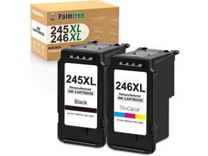 Palmtree Compatible 245XL 246XL Ink Cartridge Black Color Combo Replacement for Canon 245 PG245Xl CL246Xl PG243 CL244 for Pixma MX490 MX492 MG3022 MG2522 MG2920 MG2420 MG2520 MG2922 TR4520 Printer