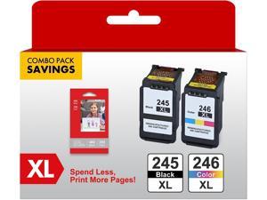 245XL 246XL Black and Color Combo Pack Ink Cartridges Replacement for Canon Ink 245 246 PG245XL CL246XL Works with Canon Pixma MG2522 TR4520 MX490 TS3322 MX492 TS3122 MG2500 TR4500 TR4522 Printers