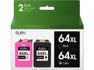 64XL Ink Cartridges Combo Pack Remanufactured Replacement Ink 64 64XL Ink Cartridge Printers Envy 7855 7858 7855 7100 7155 6255 7120 7155 7255e 7950e 7955e Tango X 1 Black 1 TriColor