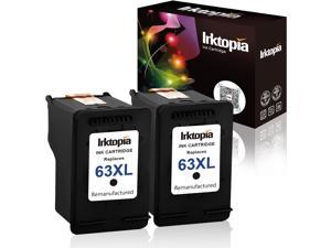 Inktopia Remanufactured Ink Cartridge Replacement 63 XL 63XL Use with HP OfficeJet 5255 5258 3830 3831 3832 Envy 4512 4516 4520 DeskJet 1112 2130 3633 3634 Printer 2 Black