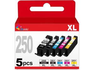 PGI250XL CLI251XL 250 251 XL Ink Cartridge for Canon PIXMA MX922 MX920 IX6820 MG7520 IP8720 MG5520 MG5420 IP7220 MG6320 Printer Ink Cartridge Replacement for Canon Ink 250 and 251 Cartridges Combo