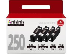 Ankink Compatible Canon PGI 250XL CLI 251XL Ink Cartridge use with PIXMA MX922 MX920 IP7220 MG5520 MG5420 IX6820 IP8720 MG7520 MG7120 MG6320 Printer 250 251 XL Black Combo Pack2 PGBK2 Black pgi250