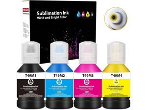 4x140ml T49M Autofill Sublimation Ink for Epson SureColor F170 F570 DyeSublimation PrinterT49M1 T49M2 T49M3 T49M4 4 Pack
