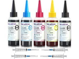 Juyudow Ink Refill Kit Compatible for Canon Printer Ink Cartridge 5 Bottles x 100ml MG PG 210 240 243 245 250 270 280 CL 241 244 246 251 271 281XL PGI225 CLI226 PGI1200 PGI2200