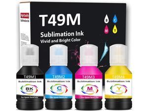 T49M Autofill Sublimation Ink for Epson SureColor F170 F570 DyeSublimation Printer 140ml x 4  T49M1 T49M2 T49M3 T49M4 