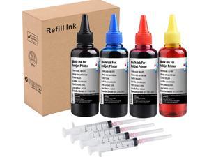 YOUEXPERT Refill Ink kit 4x100ml Compatible for Canon 250 251 270 271 280 281 225 226 1200 2200 PG210 CL211 PG245 CL246 Printer Ink Refill Inkjet Refill with 4 Syringes  BK C M Y