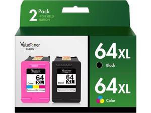 Valuetoner Supply 64xl Remanufactured Ink Cartridge Replacement 64xl Ink Cartridge Combo Pack for Envy Photo 7858 7855 7155 6255 6252 7120 6232 7158 7164 5542 7255e 7955e 7958e Printer 2 Pack