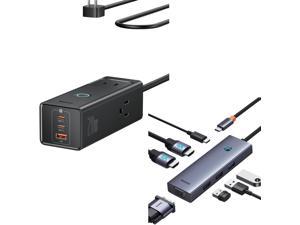 WUDILU Type-c Docking Station 7-in-1 USB + USB-C + Audio + PD +