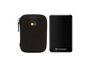 Transcend 2TB StoreJet 25C3 USB 3.0 External Hard Drive (Black) + Case Transcend 2TB StoreJet 25C3 USB 3.0 External Hard Drive (Black) + Case