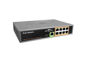 BV-Tech 8 Port PoE Unmanaged Switch + 1 Ethernet Uplink – 150W – 802.3af – POE-SW801 BV-Tech 8 Port PoE Unmanaged Switch + 1 Ethernet Uplink – 150W – 802.3af – POE-SW801